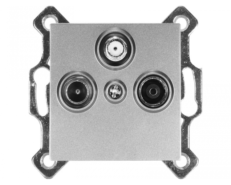 Gniazdo antenowe RTV-SAT szare, Modern-Q TG-MQ-67G