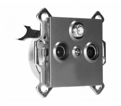 Gniazdo antenowe RTV-SAT szare, Modern-Q TG-MQ-67G