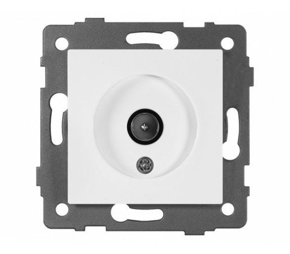 Gniazdo antenowe TV białe, Modern-Q TG-MQ-66W
