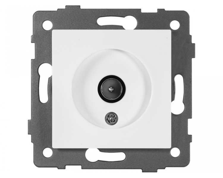 Gniazdo antenowe TV białe, Modern-Q TG-MQ-66W