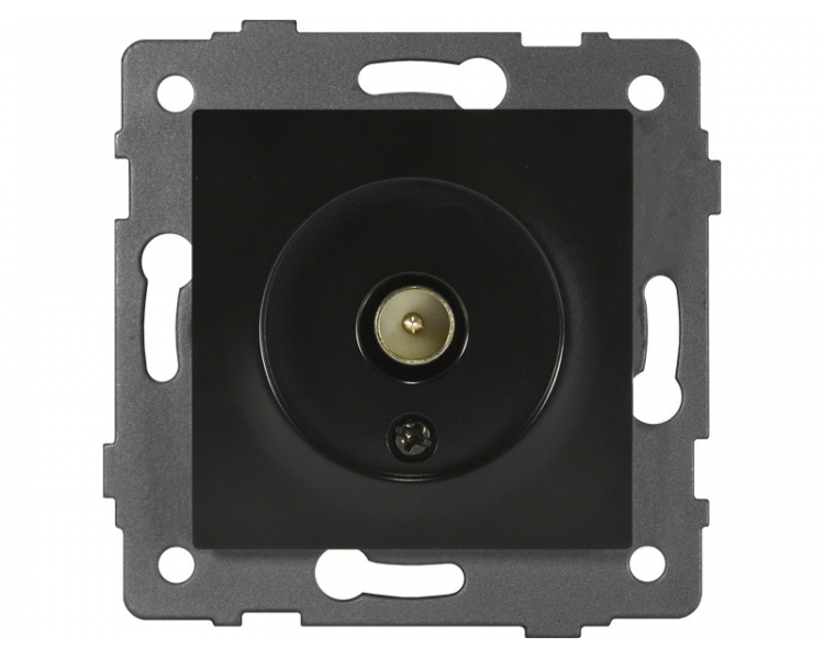 Gniazdo antenowe TV czarne, Modern-Q TG-MQ-66B