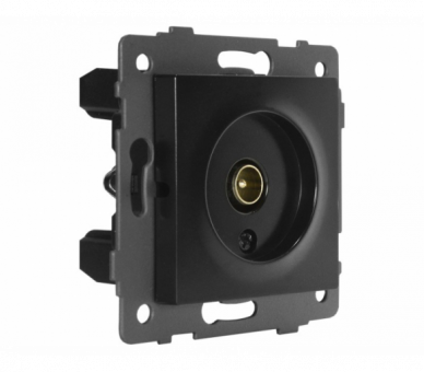Gniazdo antenowe TV czarne, Modern-Q TG-MQ-66B