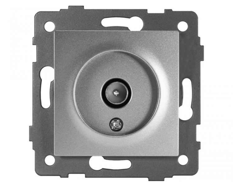 Gniazdo antenowe TV szare, Modern-Q TG-MQ-66G
