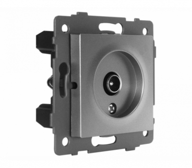 Gniazdo antenowe TV szare, Modern-Q TG-MQ-66G