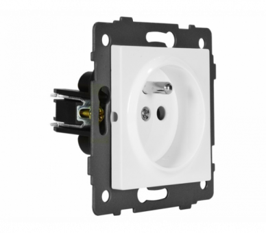 Gniazdo pojedyncze 2P+Z 16A-250V~, białe, Modern-Q TG-MQ-51W