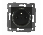 Gniazdo pojedyncze 2P+Z 16A-250V~, czarne, Modern-Q TG-MQ-51B