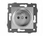 Gniazdo pojedyncze 2P+Z 16A-250V~, szare, Modern-Q TG-MQ-51G