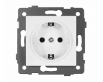 Gniazdo pojedyncze 2P+Z SCHUKO 16A-250V~, białe, Modern-Q TG-MQ-51SW