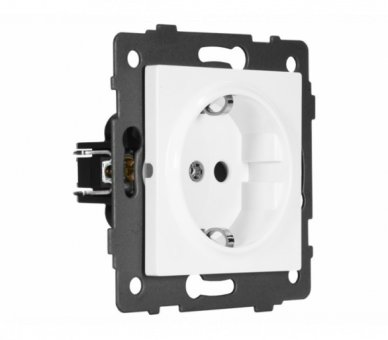 Gniazdo pojedyncze 2P+Z SCHUKO 16A-250V~, białe, Modern-Q TG-MQ-51SW