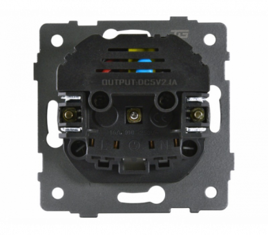 Gniazdo pojedyncze 2P+Z z gniazdem USB-A + USB-C 16A-250V~, białe, Modern-Q TG-MQ-51UW