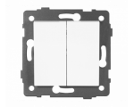 Łącznik dzwonkowy podwójny 10AX-250V~, biały, Modern-Q TG-MQ-211W