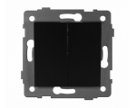Łącznik dzwonkowy podwójny 10AX-250V~, czarny, Modern-Q TG-MQ-211B
