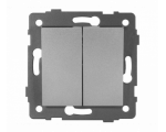 Łącznik dzwonkowy podwójny 10AX-250V~, szary, Modern-Q TG-MQ-211G