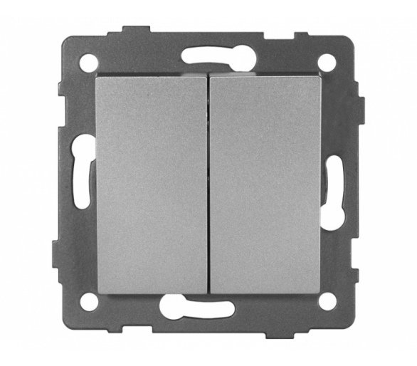 Łącznik schodowy podwójny 10AX-250V~, szary, Modern-Q TG-MQ-220G