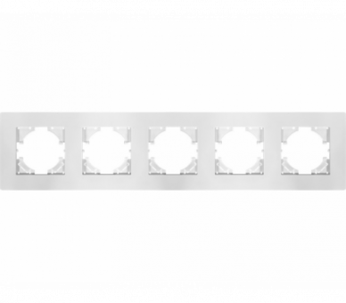 Ramka pięciokrotna biały plastik (linia Basic), Modern-Q TG-MQ-P005W