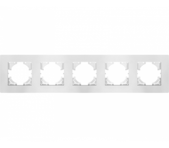 Ramka pięciokrotna biały plastik (linia Basic), Modern-Q TG-MQ-P005W