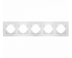 Ramka pięciokrotna biały plastik (linia Basic), Modern-Q TG-MQ-P005W