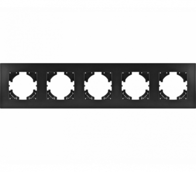 Ramka pięciokrotna czarny plastik (linia Basic), Modern-Q TG-MQ-P005B