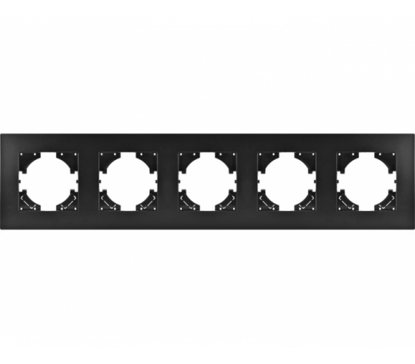 Ramka pięciokrotna czarny plastik (linia Basic), Modern-Q TG-MQ-P005B