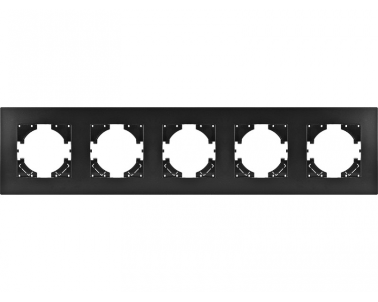 Ramka pięciokrotna czarny plastik (linia Basic), Modern-Q TG-MQ-P005B