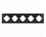 Ramka pięciokrotna czarny plastik (linia Basic), Modern-Q TG-MQ-P005B