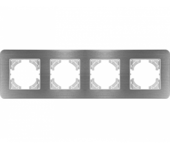 Ramka poczwórna aluminium szczotkowane (linia Alu Touch), Modern-Q TG-MQ-AB004W