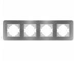 Ramka poczwórna aluminium szczotkowane (linia Alu Touch), Modern-Q TG-MQ-AB004W