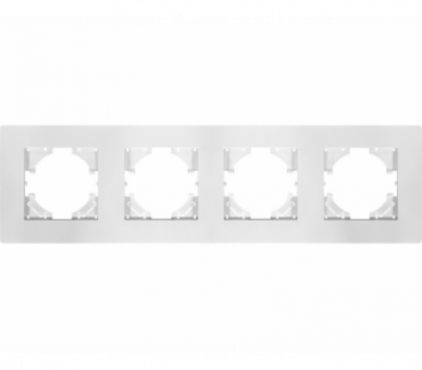 Ramka poczwórna biały plastik (linia Basic), Modern-Q TG-MQ-P004W