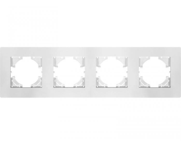 Ramka poczwórna biały plastik (linia Basic), Modern-Q TG-MQ-P004W
