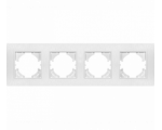Ramka poczwórna biały plastik szczotkowany (linia Basic Touch), Modern-Q TG-MQ-PB004W