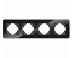 Ramka poczwórna czarne szkło (linia Crystal), Modern-Q TG-MQ-GR004B