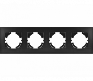 Ramka poczwórna czarny plastik (linia Basic), Modern-Q TG-MQ-P004B