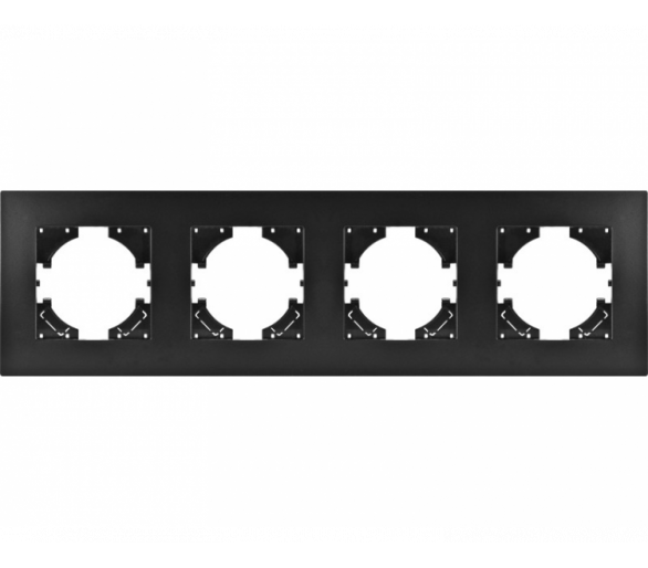 Ramka poczwórna czarny plastik (linia Basic), Modern-Q TG-MQ-P004B
