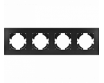 Ramka poczwórna czarny plastik (linia Basic), Modern-Q TG-MQ-P004B