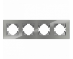 Ramka poczwórna szary akryl (linia Acrylic Shine), Modern-Q TG-MQ-PA004G