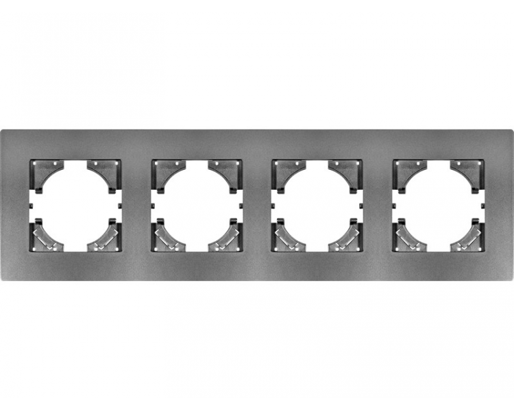 Ramka poczwórna szary plastik (linia Basic), Modern-Q TG-MQ-P004G