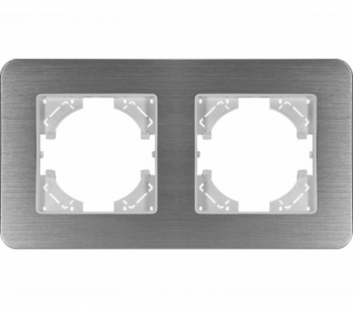 Ramka podwójna aluminium szczotkowane (linia Alu Touch), Modern-Q TG-MQ-AB002W
