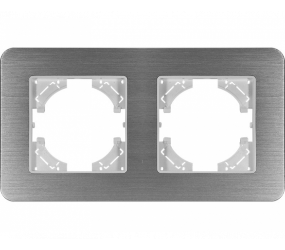 Ramka podwójna aluminium szczotkowane (linia Alu Touch), Modern-Q TG-MQ-AB002W