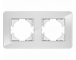 Ramka podwójna białe szkło (linia Crystal), Modern-Q TG-MQ-GR002W