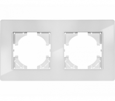 Ramka podwójna biały akryl (linia Acrylic Shine), Modern-Q TG-MQ-PA002W
