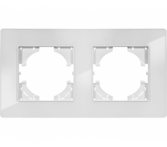 Ramka podwójna biały akryl (linia Acrylic Shine), Modern-Q TG-MQ-PA002W