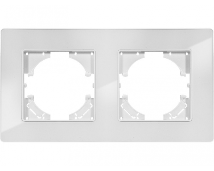Ramka podwójna biały akryl (linia Acrylic Shine), Modern-Q TG-MQ-PA002W