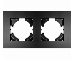 Ramka podwójna czarne aluminium gładkie (linia Alu Pure), Modern-Q TG-MQ-AS002B