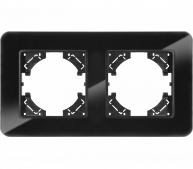 Ramka podwójna czarne szkło (linia Crystal), Modern-Q TG-MQ-GR002B