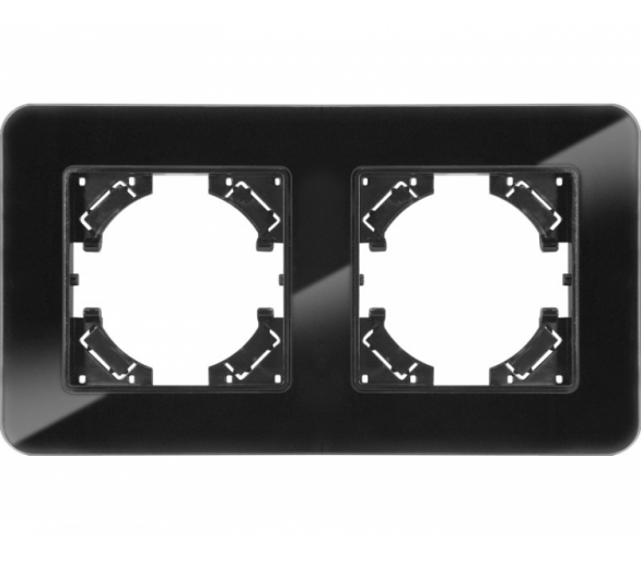 Ramka podwójna czarne szkło (linia Crystal), Modern-Q TG-MQ-GR002B