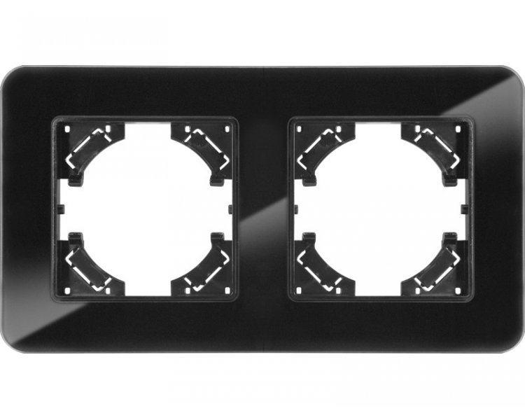Ramka podwójna czarne szkło (linia Crystal), Modern-Q TG-MQ-GR002B