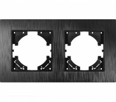 Ramka podwójna czarny plastik szczotkowany (linia Basic Touch), Modern-Q TG-MQ-PB002B