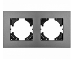 Ramka podwójna szare aluminium gładkie (linia Alu Pure), Modern-Q TG-MQ-AS002G