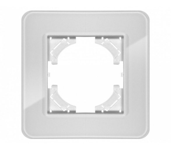 Ramka pojedyncza białe szkło (linia Crystal), Modern-Q TG-MQ-GR001W