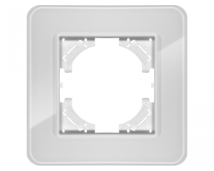 Ramka pojedyncza białe szkło (linia Crystal), Modern-Q TG-MQ-GR001W